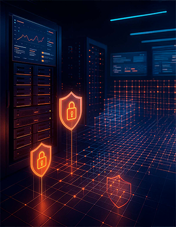 Infraestructura segura de hosting web administrado por SolSer IT con alto rendimiento y protección de datos.